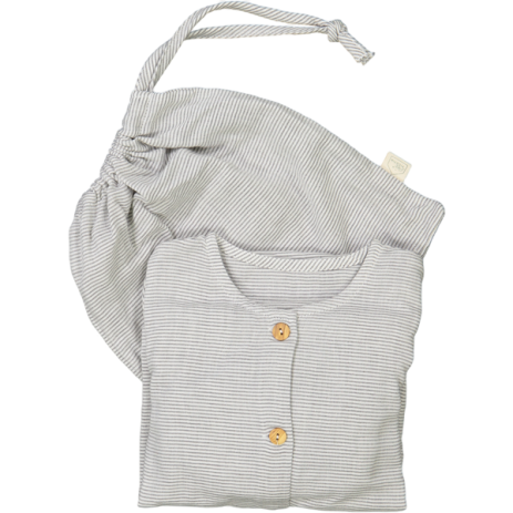 pijama infantil de dos piezas en gasa de algodón orgánico con botones de madera