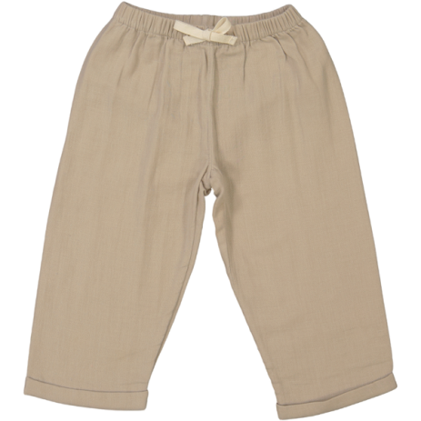 pijama infantil de dos piezas en gasa de algodón orgánico con botones de madera