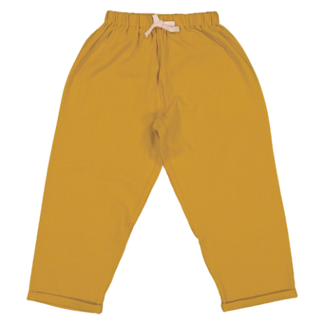 pijama infantil de dos piezas en gasa de algodón orgánico con botones de madera