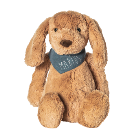 peluche muñeco perro suave con pañuelo personalizado