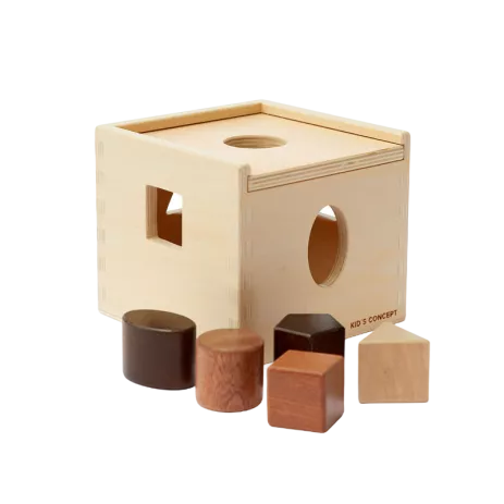 Cubo clasificador de formas - Juguetes de madera
