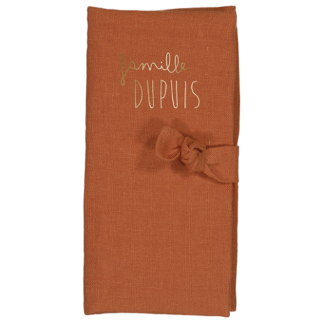 protector de libreta familiar personalizado en lino - idea de regalo de boda