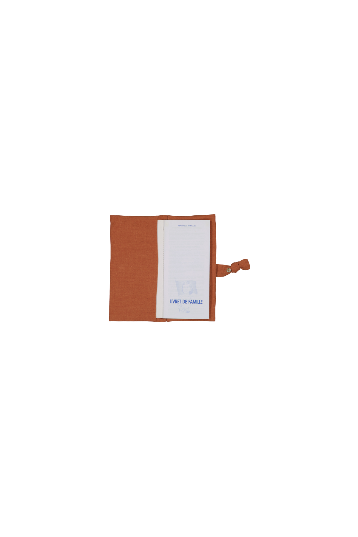 protector de libreta familiar personalizado en lino - idea de regalo de boda