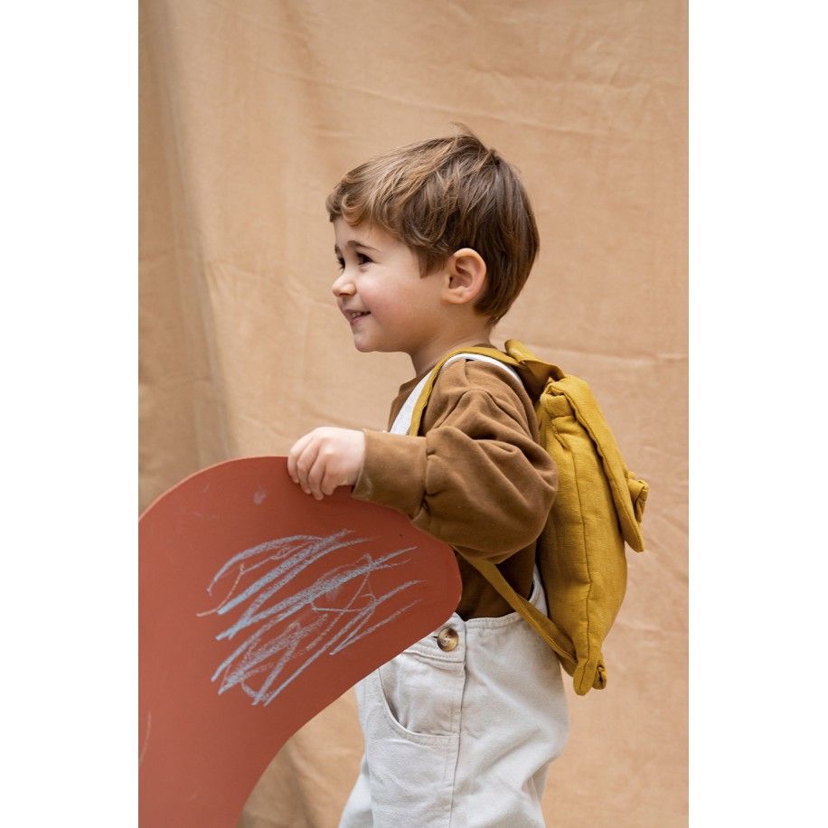 petit sac à dos en lin personnalisé bébé cadeau de naissance personnalisé