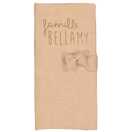 protector de libreta de familia personalizado en lino - idea de regalo de boda