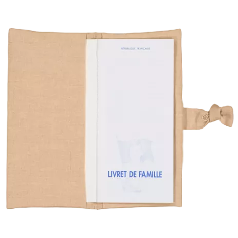 protector de libreta de familia personalizado en lino - idea de regalo de boda