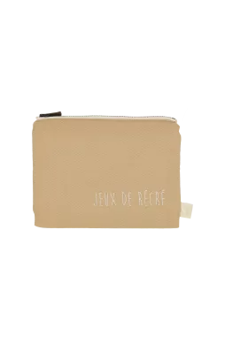 petite pochette unie avec zip à personnaliser