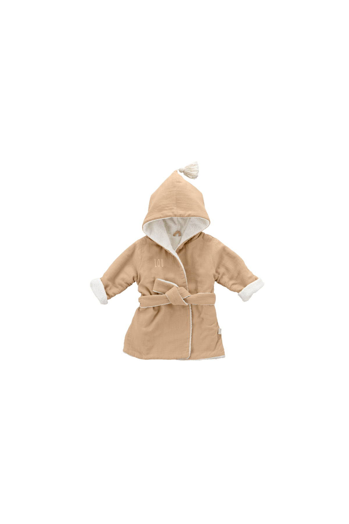 peignoir enfant à personnaliser en lange de coton bio