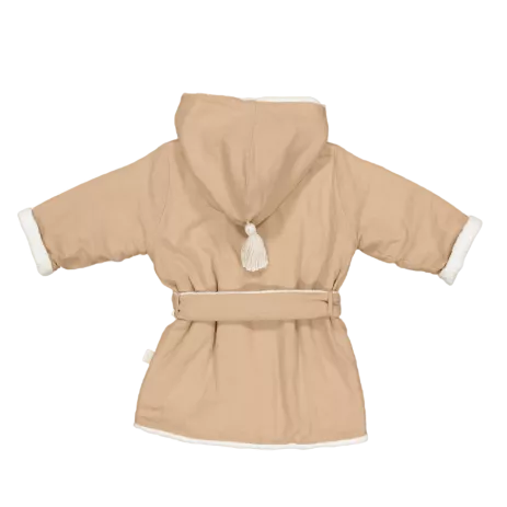 children's bathrobe to personalize in organic cotton swaddle fabric