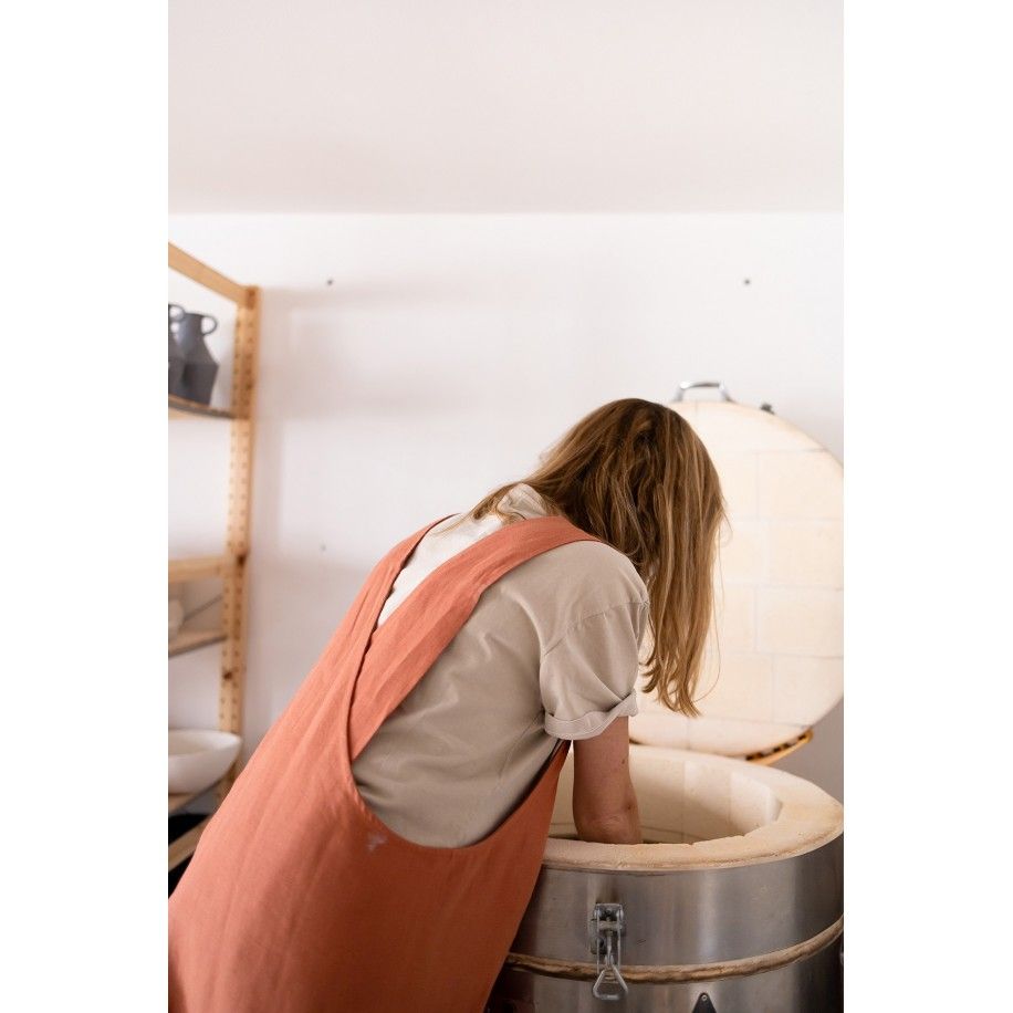 delantal de cocina para adulto personalizado - liso y de lino