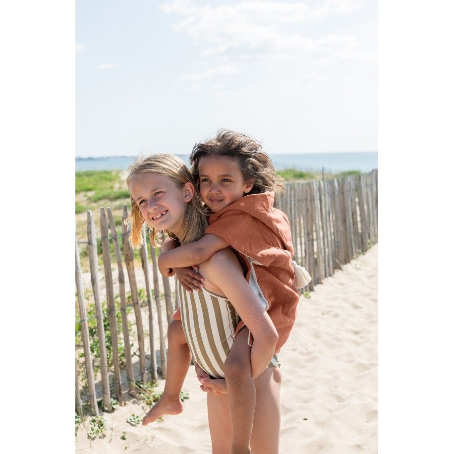 plain children's poncho in personalizable cotton swaddle