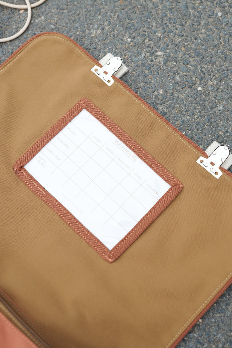 solid elementary school satchel - rigid and customizable