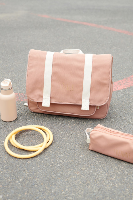 Bonito estuche escolar liso y personalizable, con dos compartimentos, perfecto para el colegio