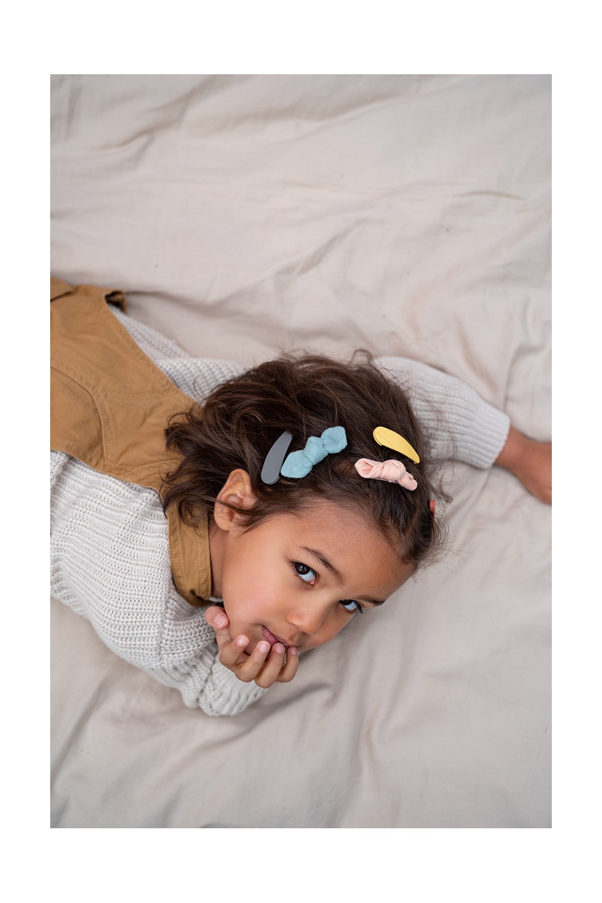 jolies barrettes plates en métal pour petites filles