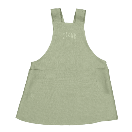 delantal de cocina de lino para niño - liso y bonito para personalizar - delantal japonés
