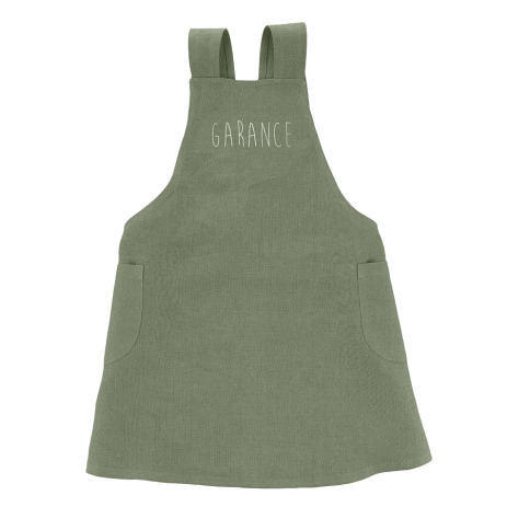 delantal de cocina de lino para niño - liso y bonito para personalizar - delantal japonés