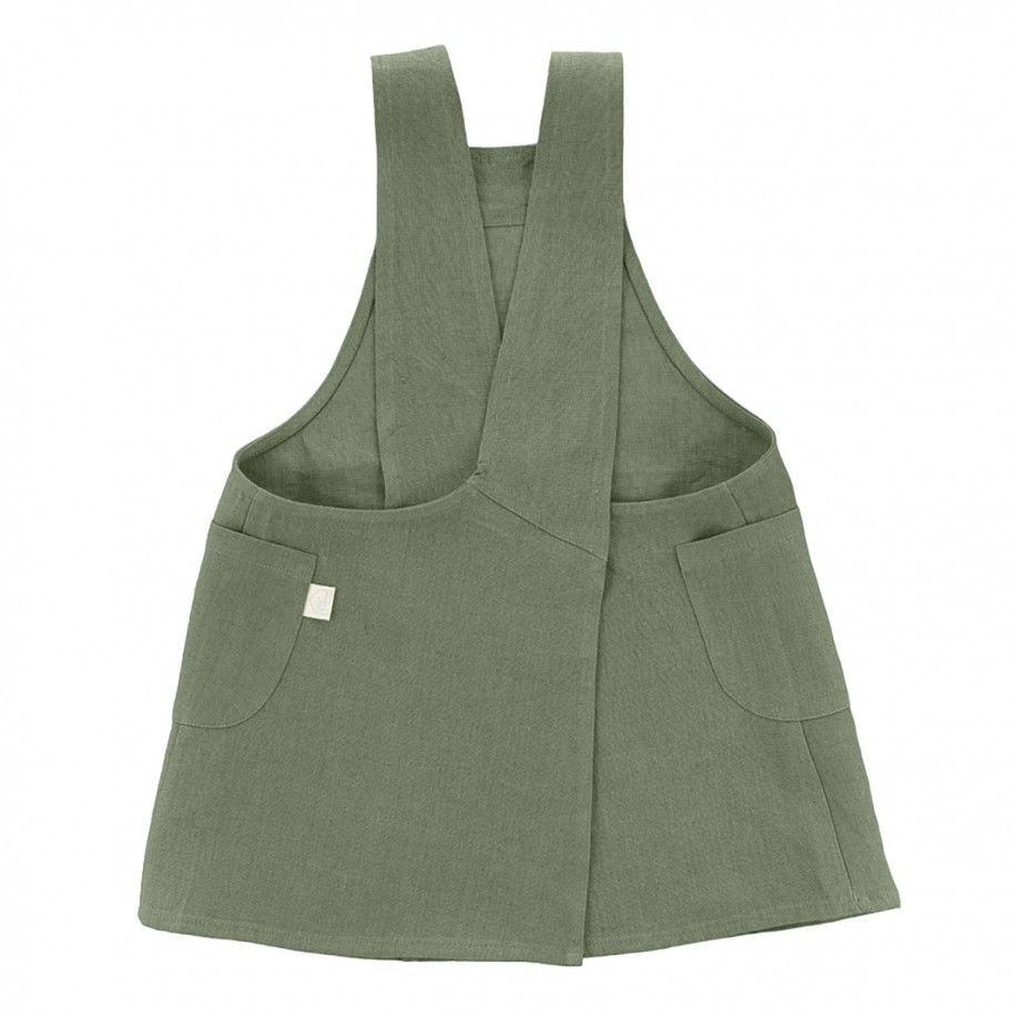 delantal de cocina de lino para niño - liso y bonito para personalizar - delantal japonés