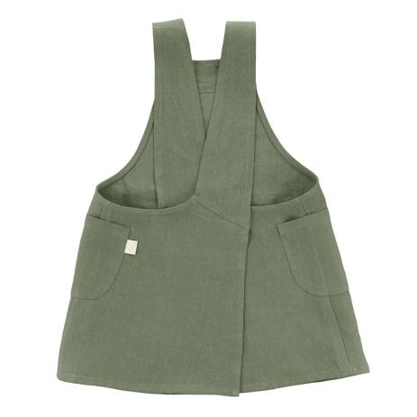 delantal de cocina de lino para niño - liso y bonito para personalizar - delantal japonés