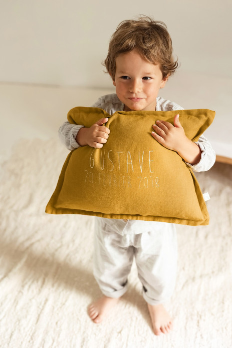 bonito cojín liso rectangular de lino personalizable - decoración salón dormitorio