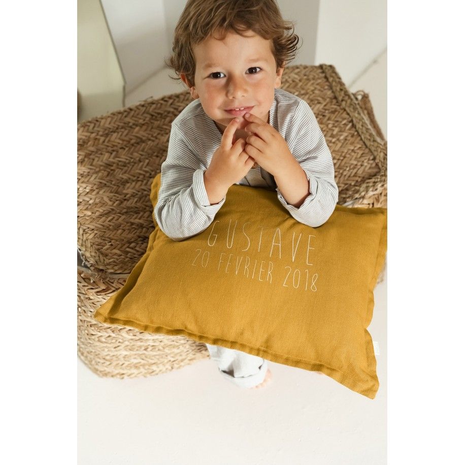 bonito cojín liso rectangular de lino personalizable - decoración salón dormitorio