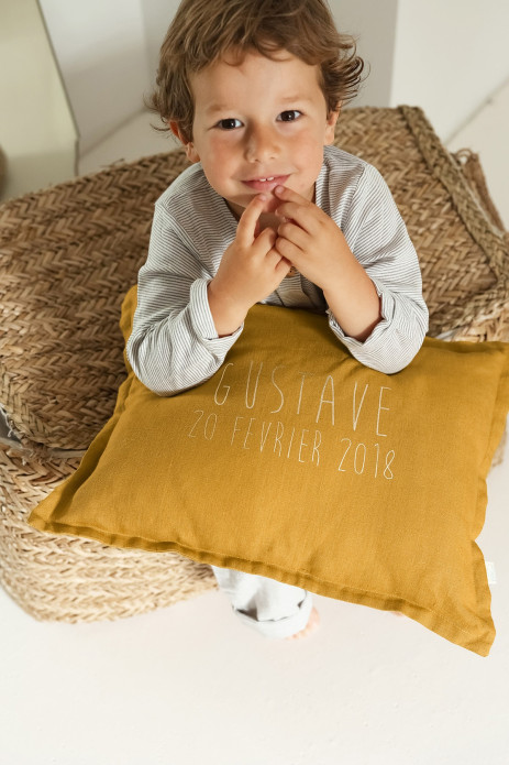 bonito cojín liso rectangular de lino personalizable - decoración salón dormitorio