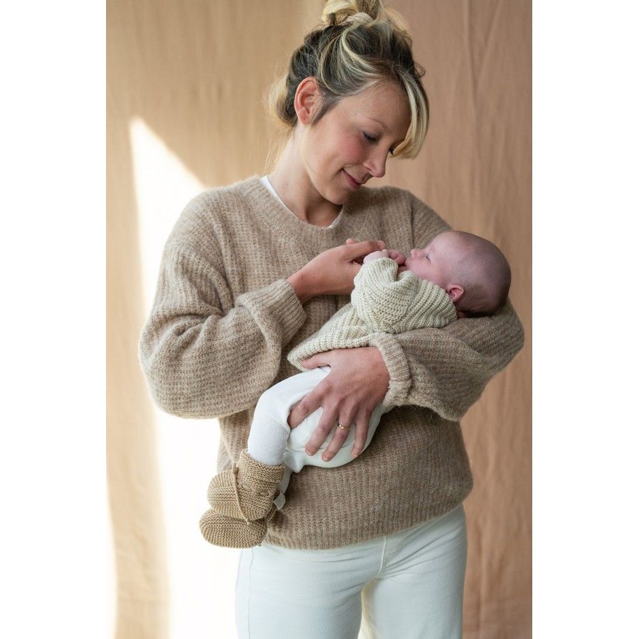 bonito patufo de punto para bebé - lista de maternidad - idea de regalo de nacimiento