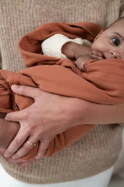 grand lange pour bébé en gaze de coton personnalisable