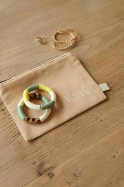 petite pochette unie avec zip à personnaliser