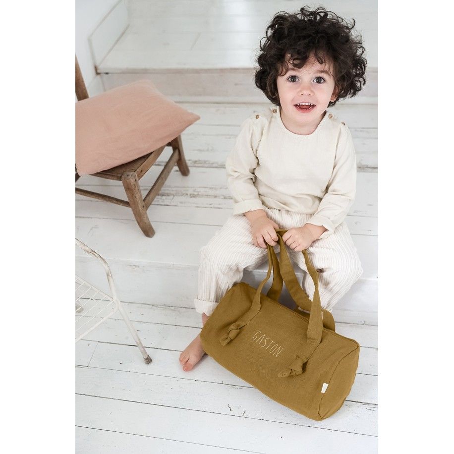 bolso bowling de lino personalizado para bebé