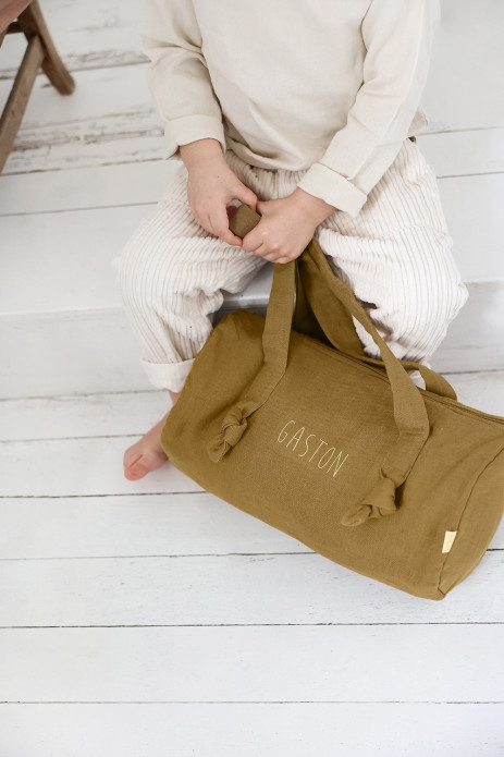 bolso bowling de lino personalizado para bebé