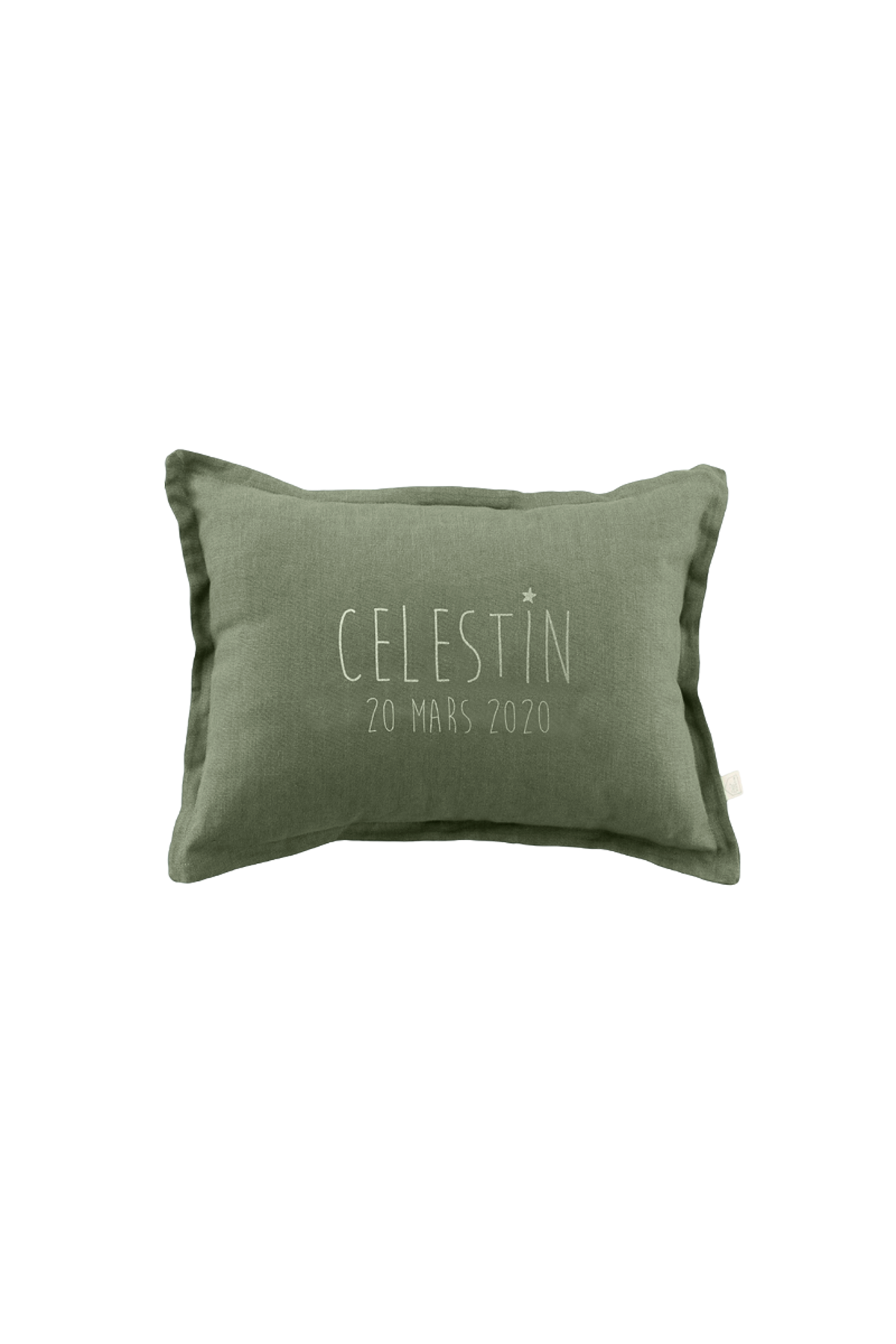 bonito cojín liso rectangular en lino y para personalizar - deco salón dormitorio