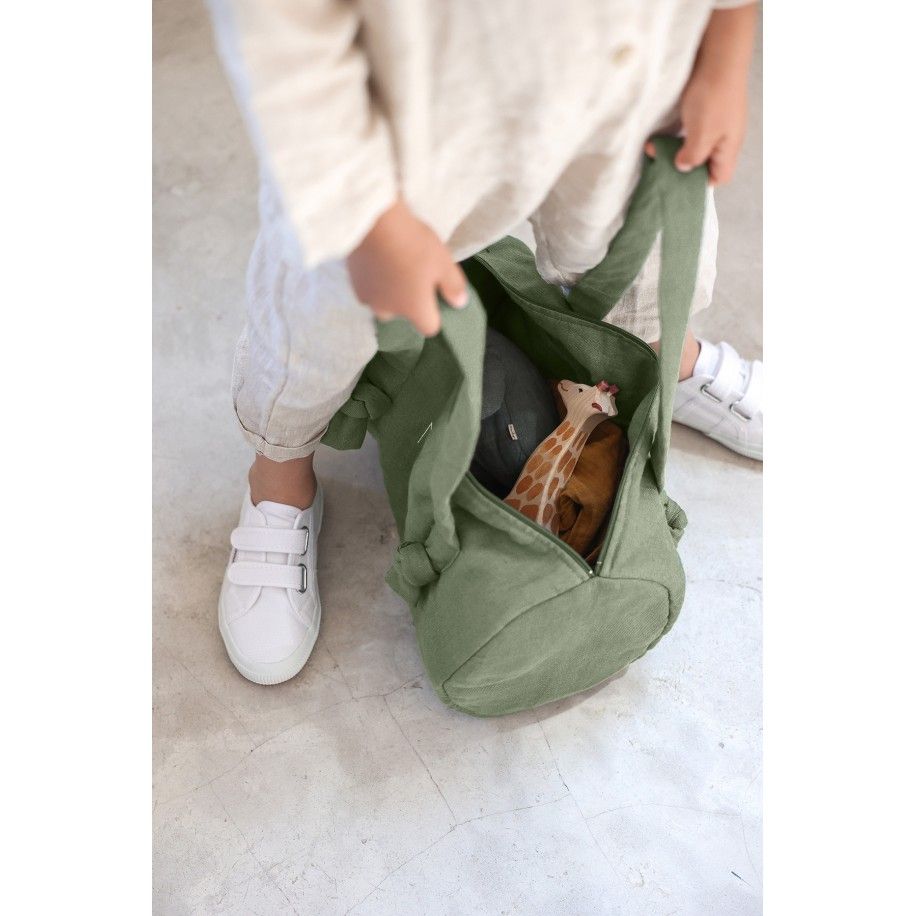 bolso bowling de lino personalizado para bebé