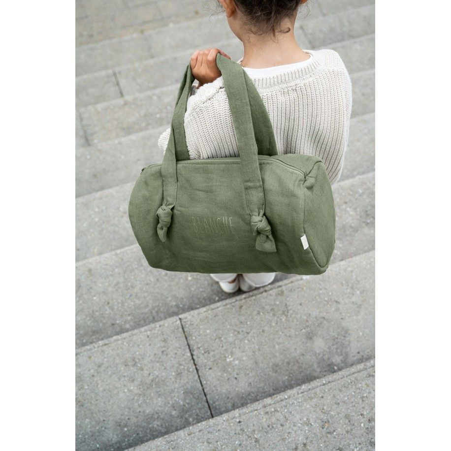 bolso bowling de lino personalizado para bebé