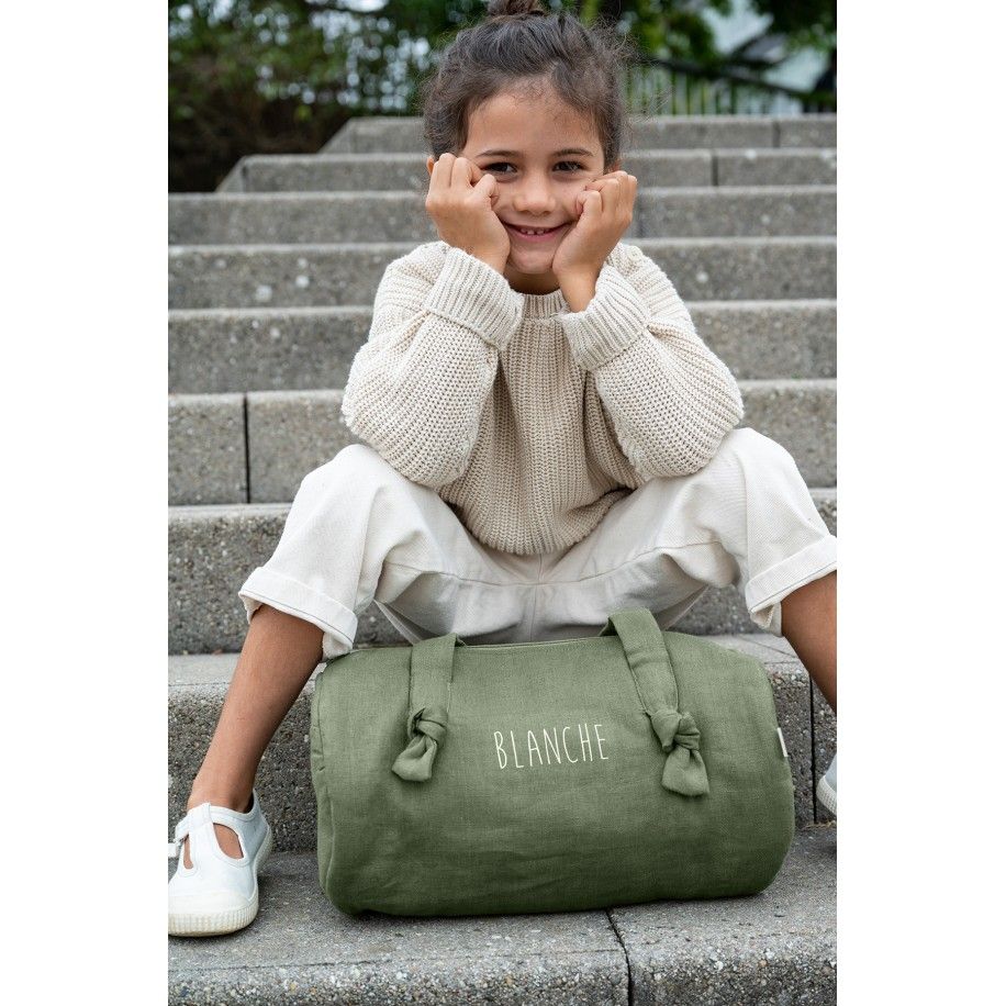 bolso bowling de lino personalizado para bebé