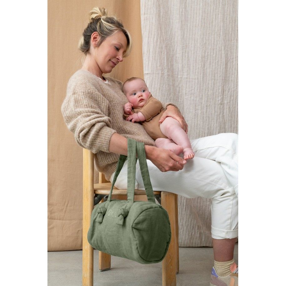 bolso bowling de lino personalizado para bebé