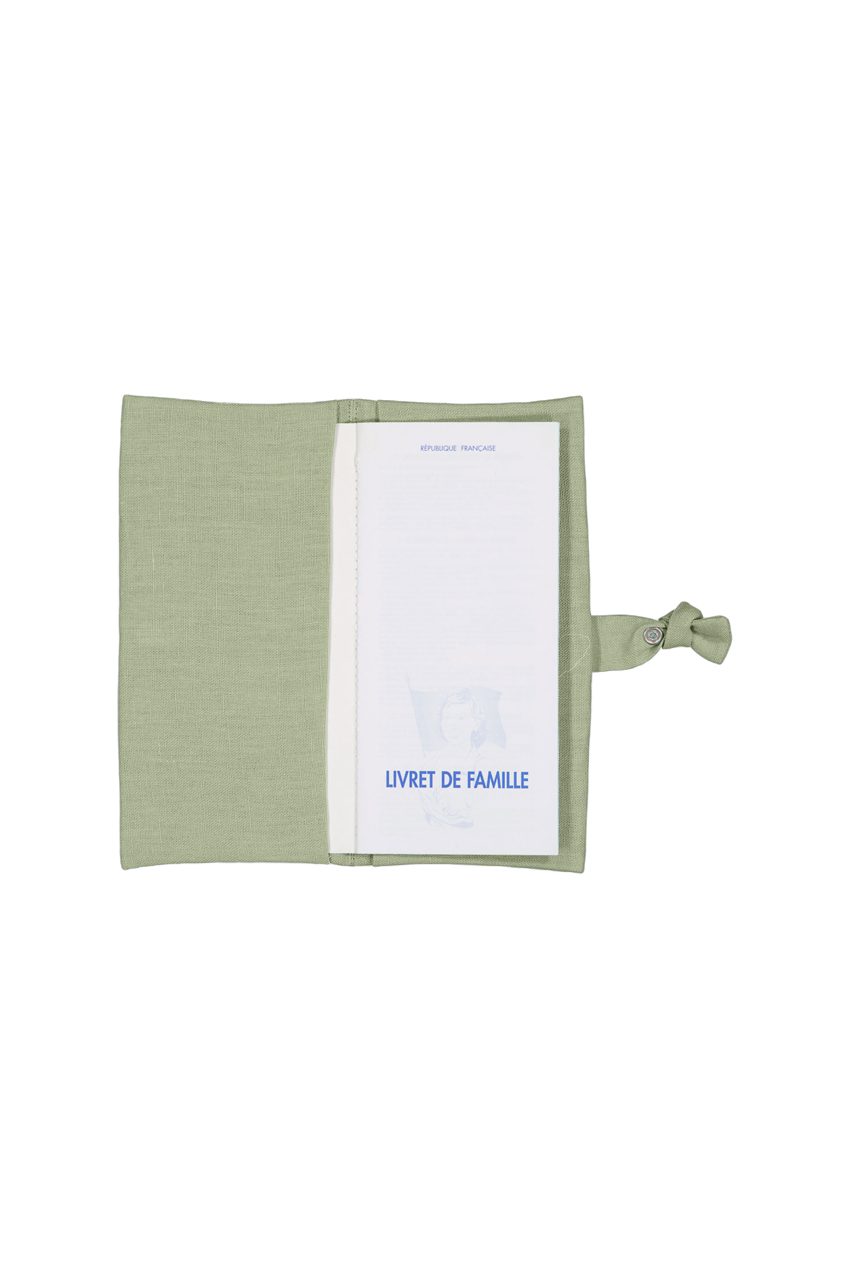 protector de libreta familiar personalizado en lino - idea de regalo de boda