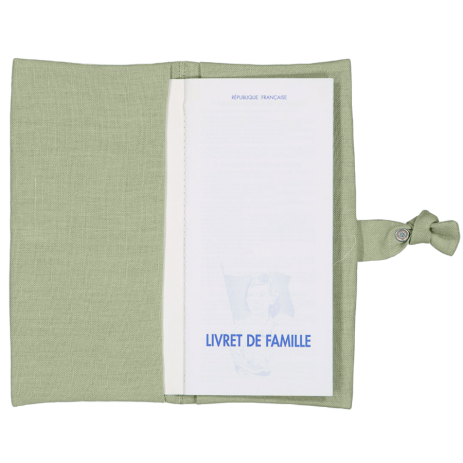 protector de libreta familiar personalizado en lino - idea de regalo de boda