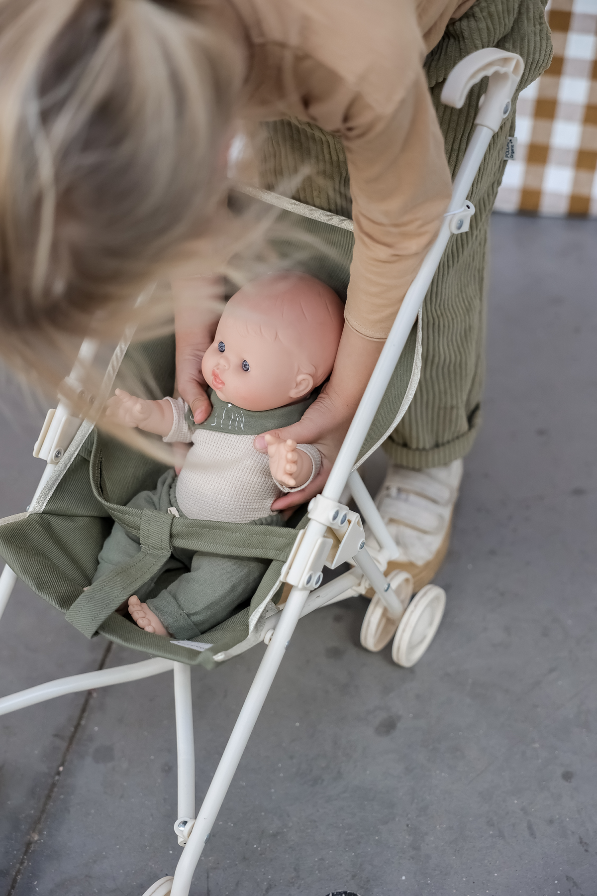 cochecito de niño liso y personalizado para muñeca bebé