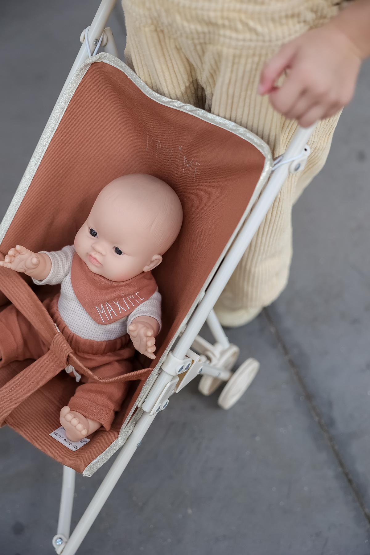 cochecito de niño liso y personalizado para muñeca bebé