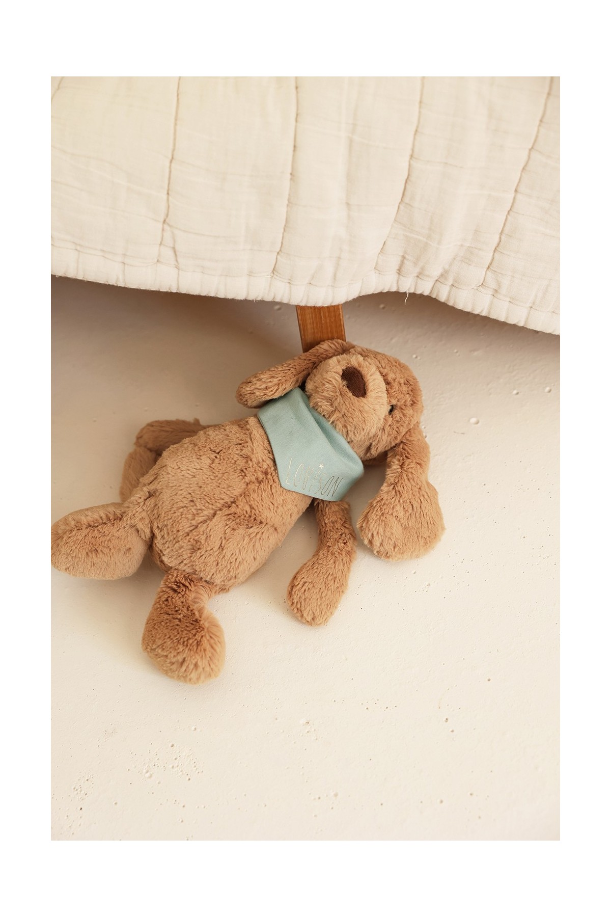 peluche perro muy suave con pañuelo personalizado