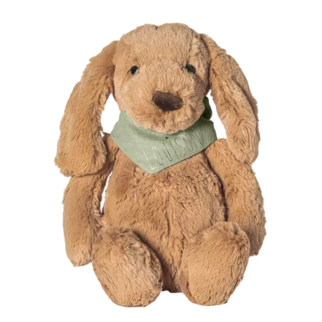 peluche perro muy suave con pañuelo personalizado
