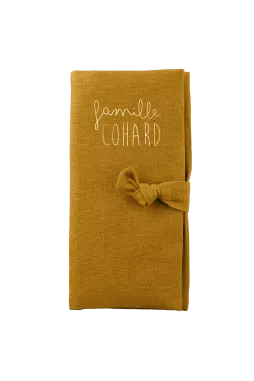 funda para libreta de familia personalizada en lino - idea de regalo de boda