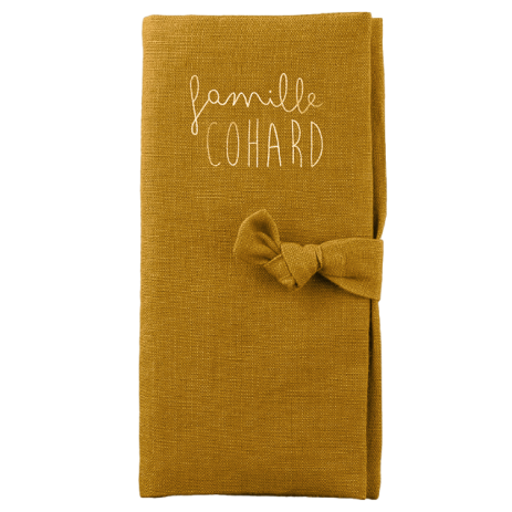 funda para libreta de familia personalizada en lino - idea de regalo de boda