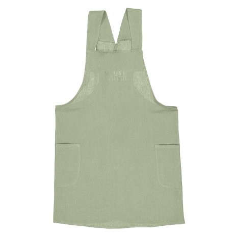 delantal de cocina de lino para adultos, liso y personalizado