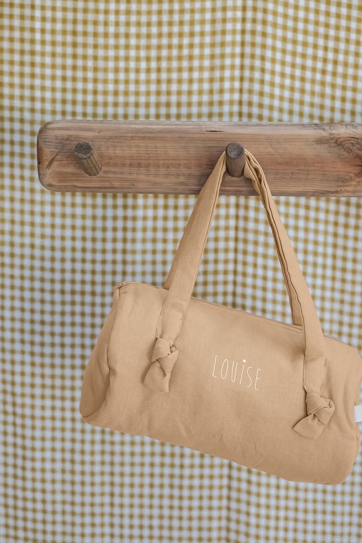 bolso bowling de lino personalizado para bebé