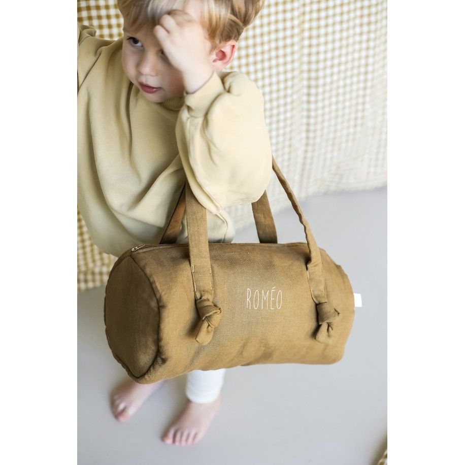 bolso bowling de lino personalizado para bebé