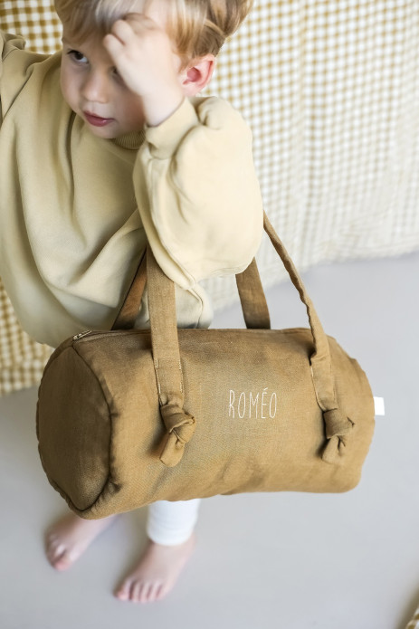 bolso bowling de lino personalizado para bebé