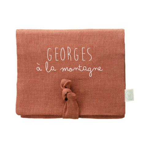 portamedallas de esquí personalizable en lino - idea de regalo original para niño