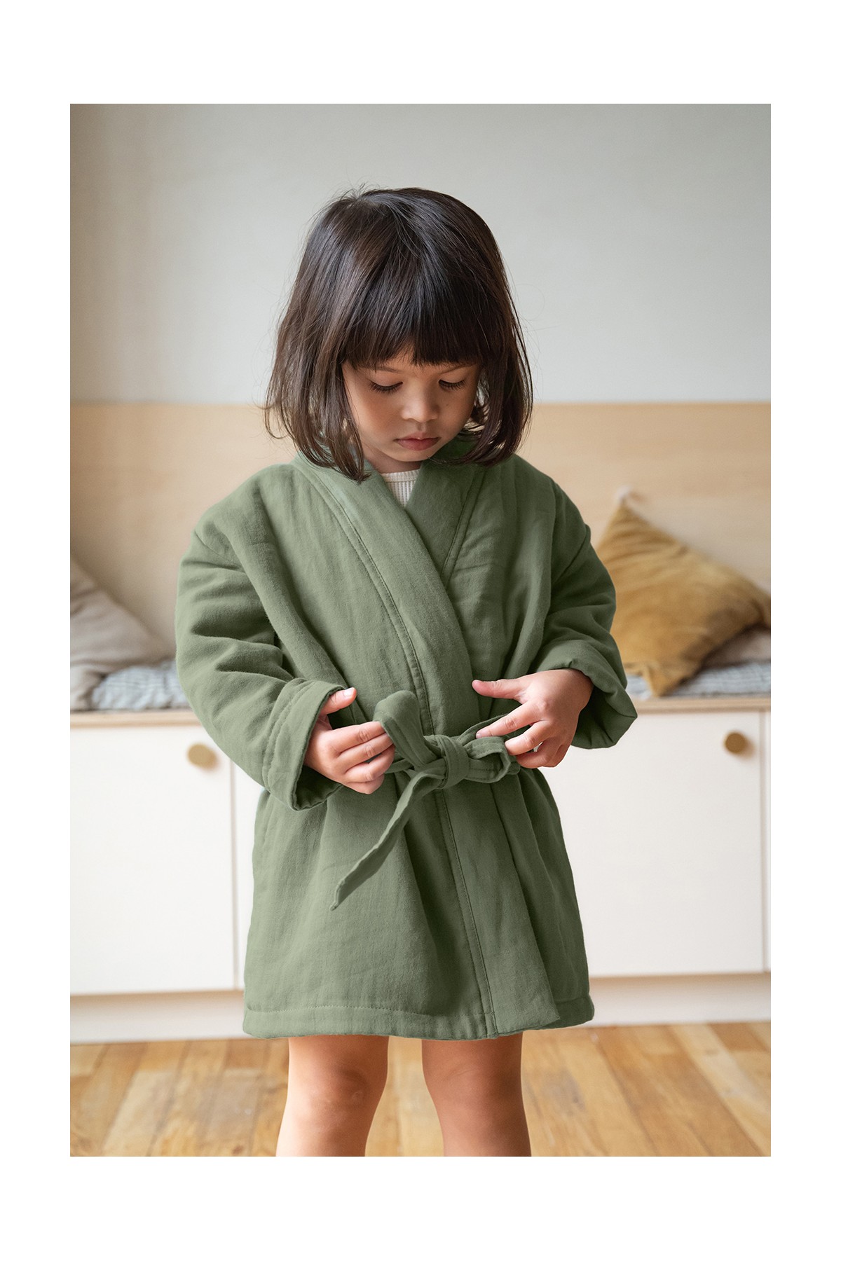 personalized cotton gauze bathrobe for children