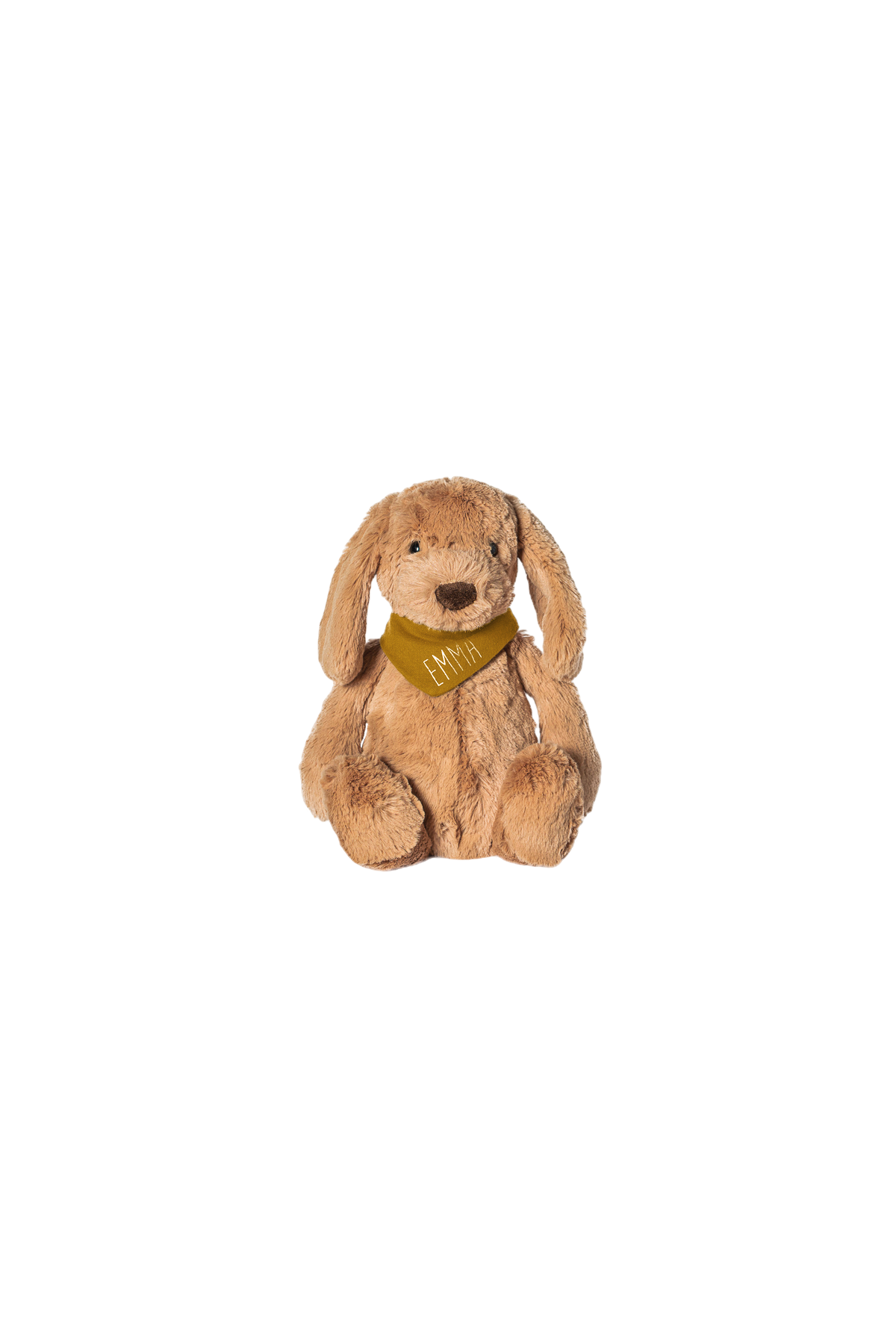 peluche perro suave con pañuelo personalizado